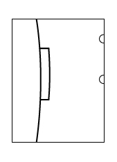 Schräge Schubtasche